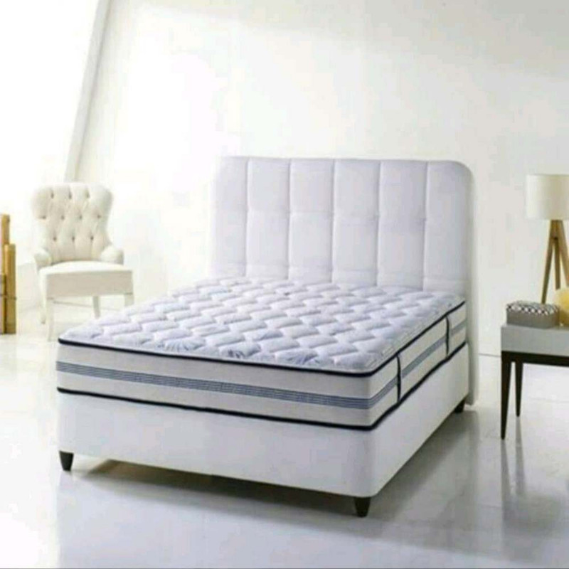 تخت خواب فلزی دونفره مدل باکس ثابت هتلی بدون تشک سایز 200*160 سانتی متر