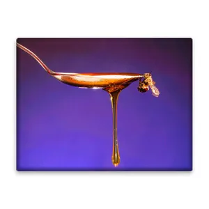 کاشی اطلس آبی طرح قاشق و عسل و زنبور  مدل T5855