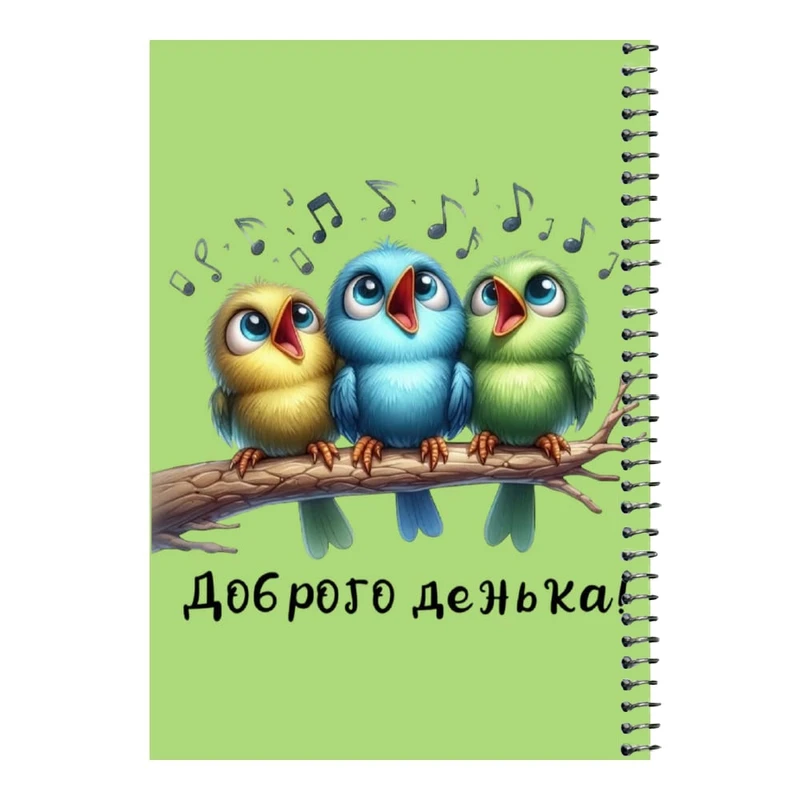 دفتر مشق 80 برگ اس جی طرح آواز پرنده ها رنگ سبز 