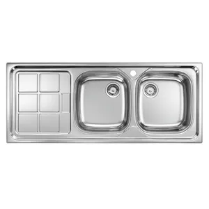 سینک ظرفشویی استیل توکار دو لگنه پلی استیل مدل وگا کد 152