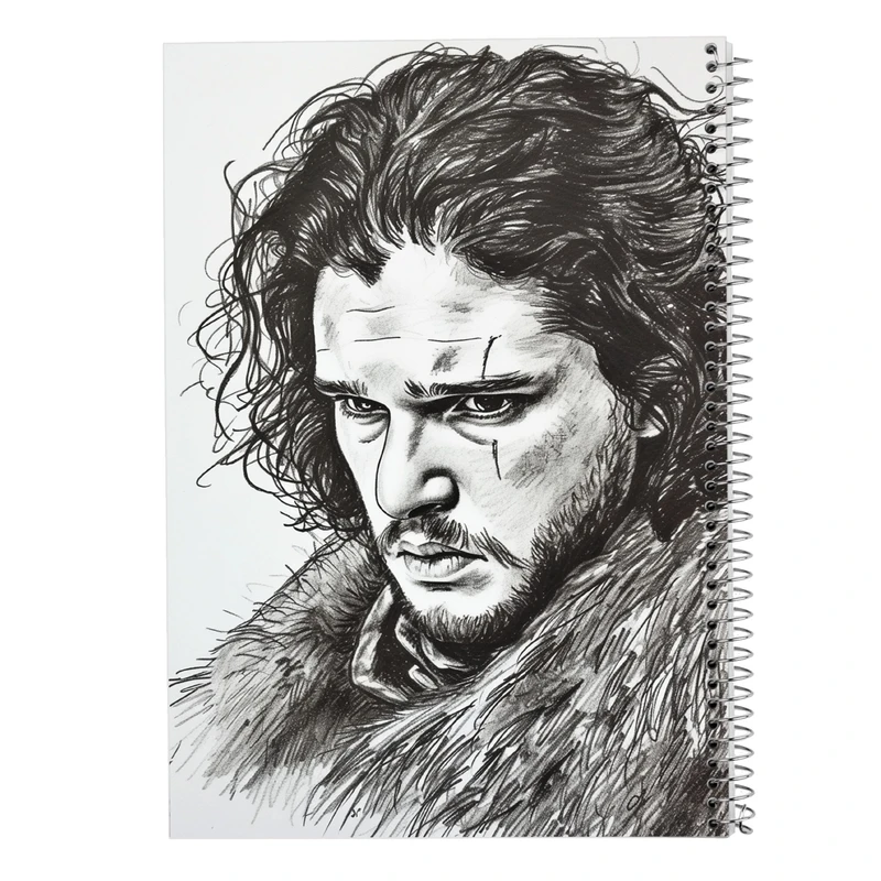 دفتر ژورنال نویسی 50 برگ مدوپد مدل نقطه ای طرح بازی تاج و تخت GOT کد DF14345