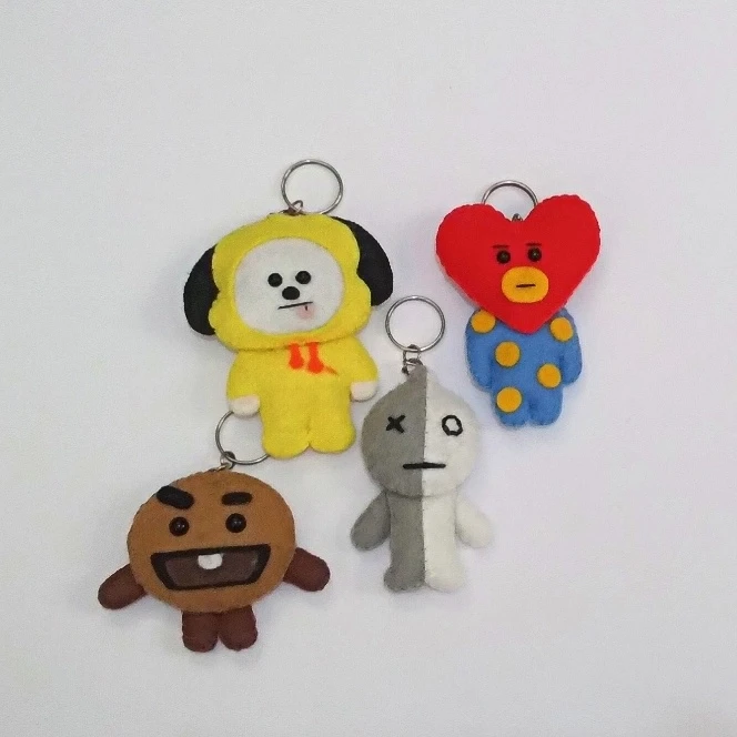 جاکلیدی مدل bt21 کد bts مجموعه 4 عددی