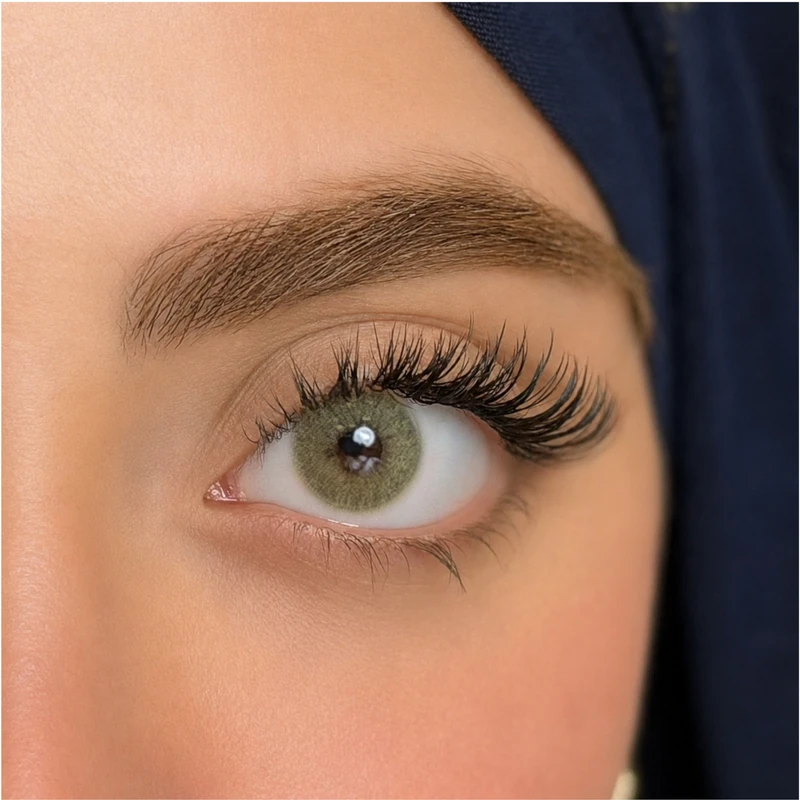 لنز چشم رویال ویژن مدل LEMONY کد 24 رنگ سبز لیمویی روشن بدون دور