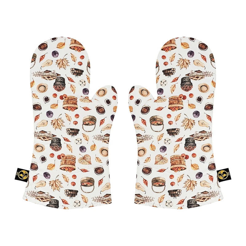 دستکش فر سیی مدل آشپزخانه پاییزی کد 1223.38 بسته 2 عددی