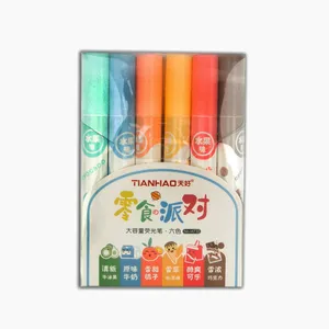 ماژیک علامت گذار مدل معطر بسته 6 عددی