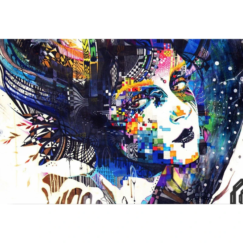 تابلو شاسی طرح انتزاعی دختر مدل T1385