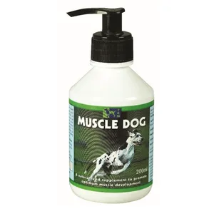 مکمل غذای سگ تی آر ام مدل muscle dog حجم 200 میلی لیتر