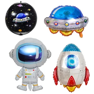 بادکنک فویلی مدل موشک و سفینه فضانورد در کهکشان کد DB20 مجموعه 4 عددی