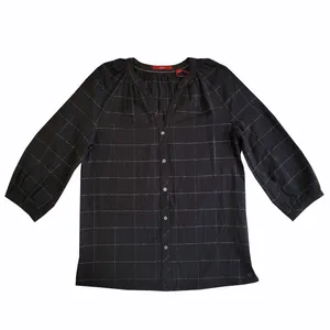 شومیز آستین سه ربع زنانه اس.اولیور مدل r-56785  رنگ مشکی