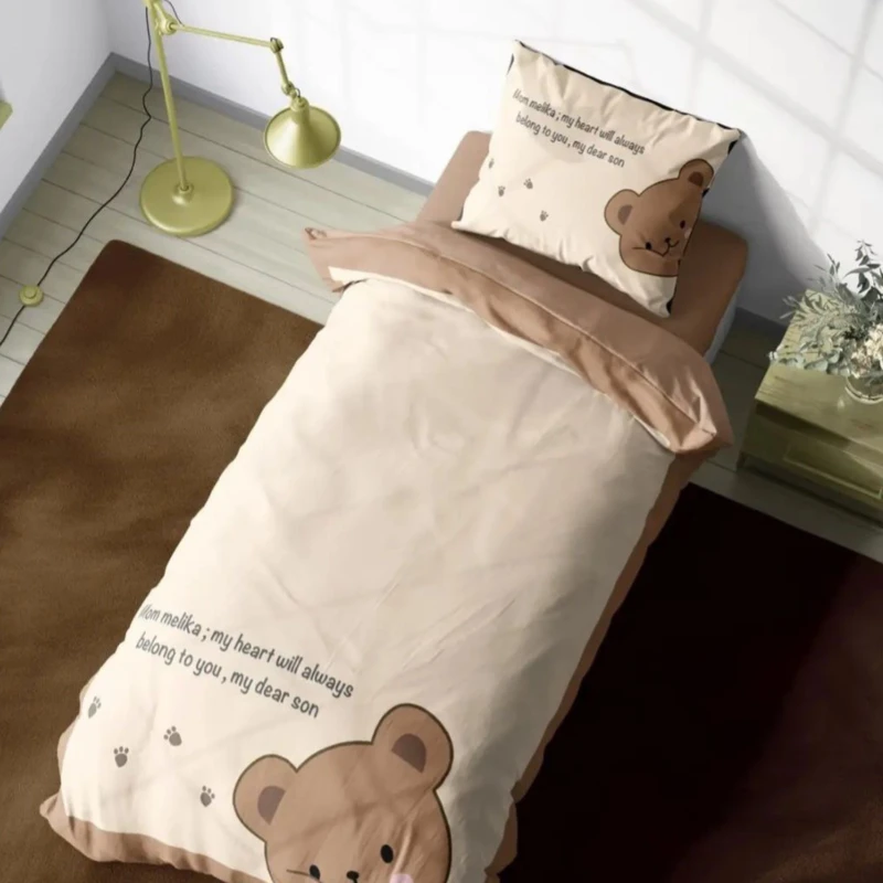 سرویس خواب 1 نفر 4 تکه مدل خرس تدی پینترستی مخمل کد 107