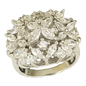 انگشتر نقره زنانه مدل لوکس جواهری 330-39