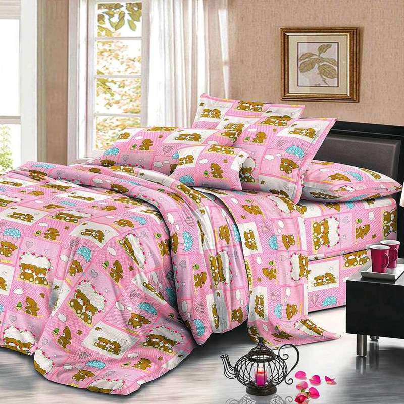 ملحفه مدل روانداز طرح خرس یک نفره سایز 145 × 240 سانتی متر