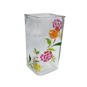 گلدان شیشه ای طرح گل کد 11