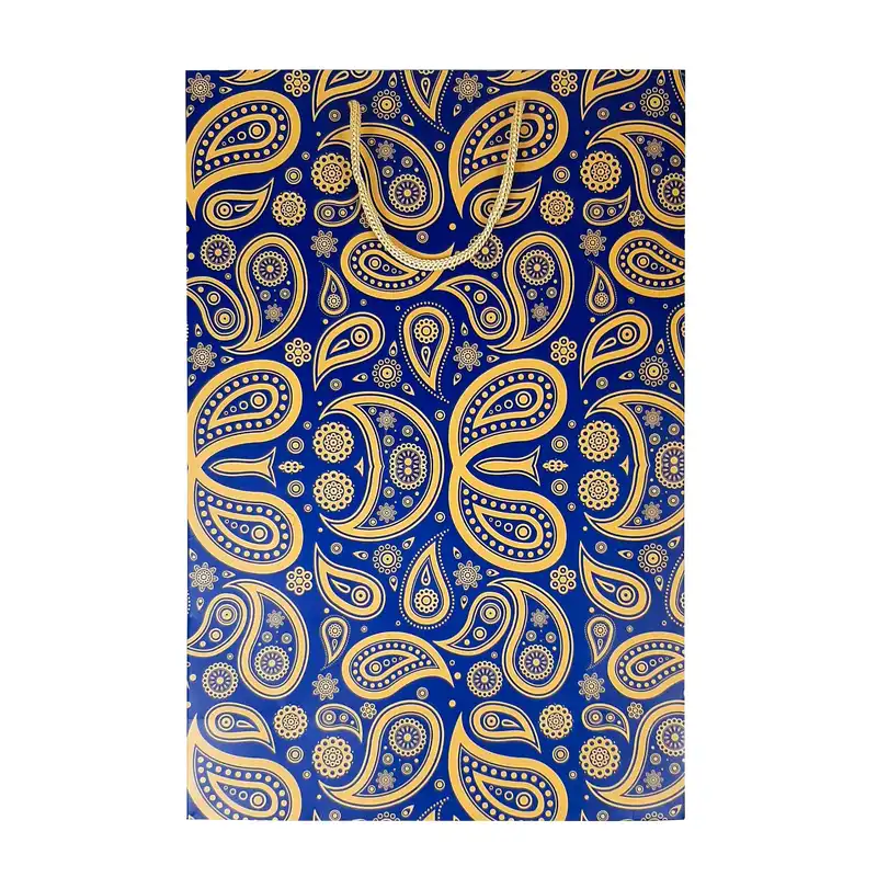 ساک هدیه مدل گلاسه طرح ترمه کد G130-33.10.23