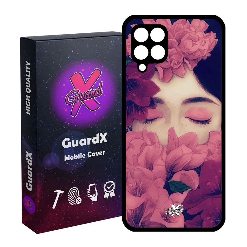 کاور گارد ایکس طرح Girl مدل Glass10027 مناسب برای گوشی موبایل سامسونگ Galaxy A12