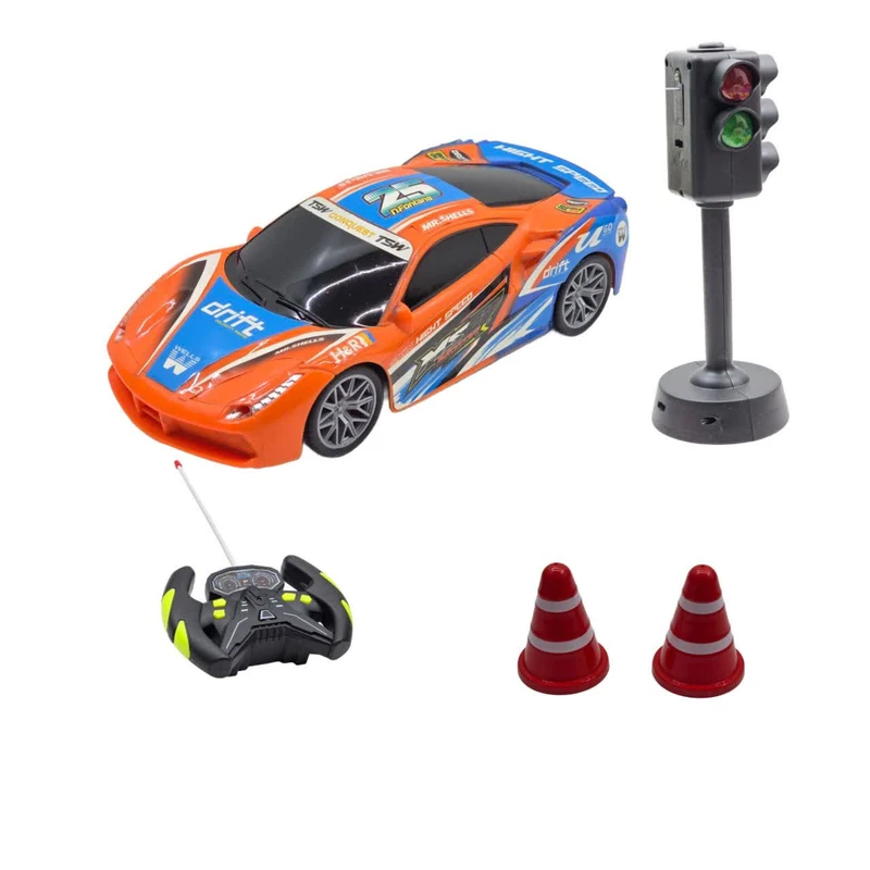 ماشین بازی کنترلی ناب سل مدل فراری مسابقه ای شارژی همراه با چراغ و علائم رانندگی کد NAAB005A