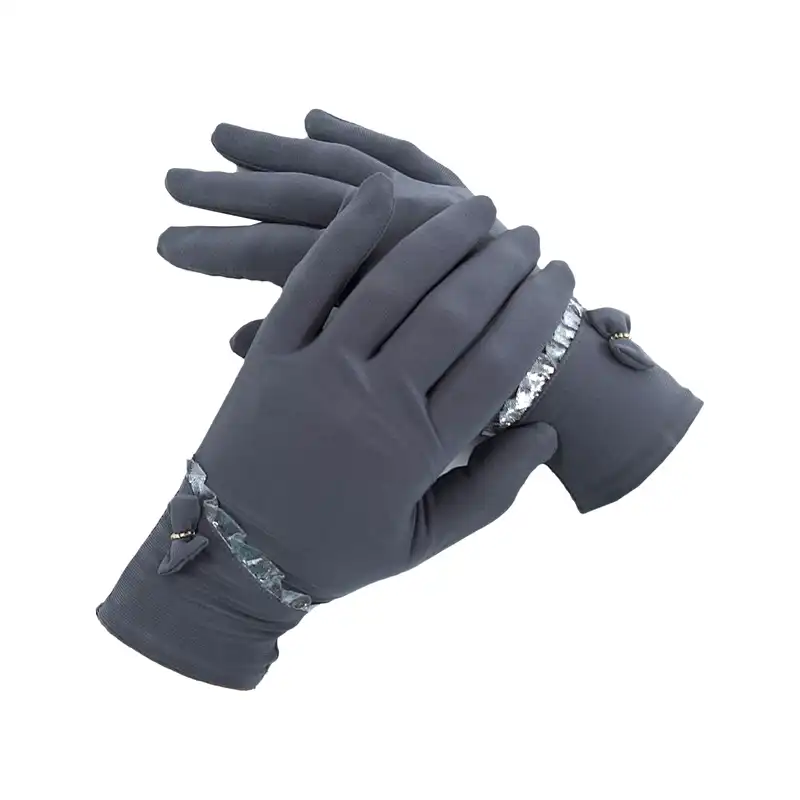 دستکش زنانه سیلکا مدل پاپیون رنگ طوسی