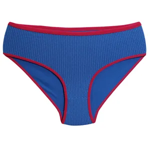 شورت زنانه مدل نخی دورو خال خالی رنگ آبی