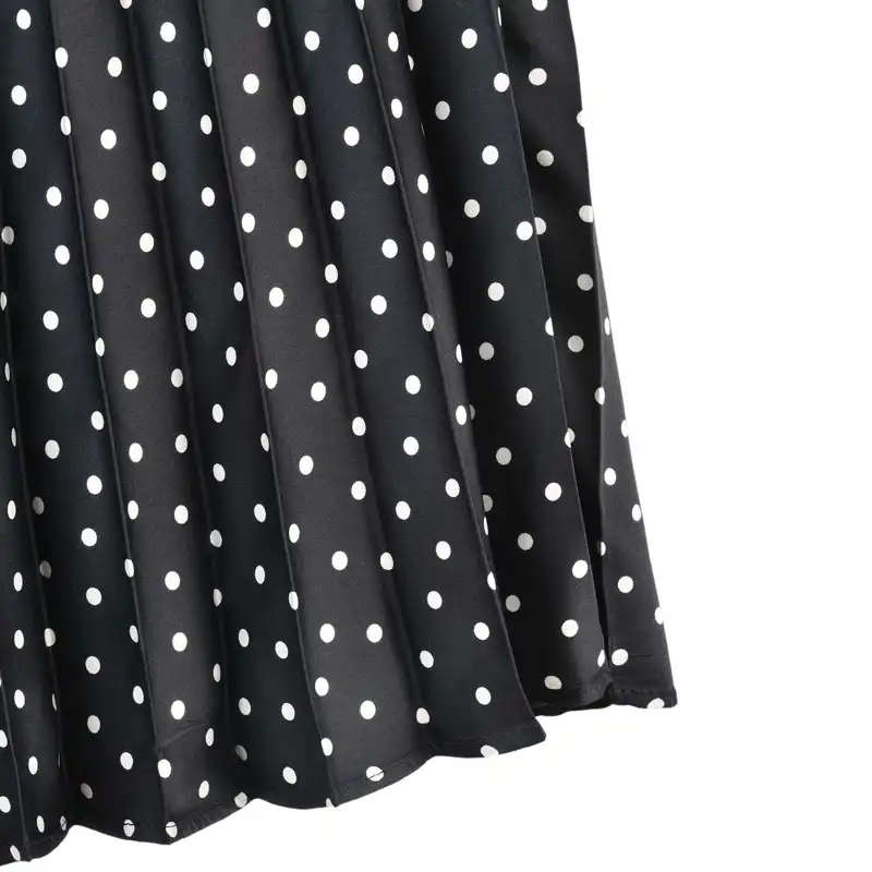 دامن پلیسه‌دار زنانه مدل MDSS-CH1668 رنگ مشکی