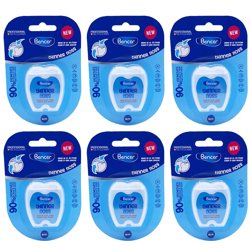 نخ دندان بنسر مدل نازکتر بسته 6 عددی