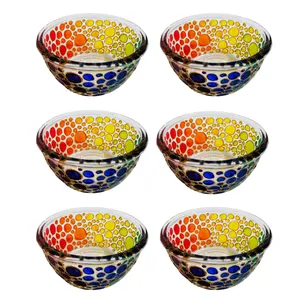 کاسه شیشه ای طرح دایره بسته 6 عددی