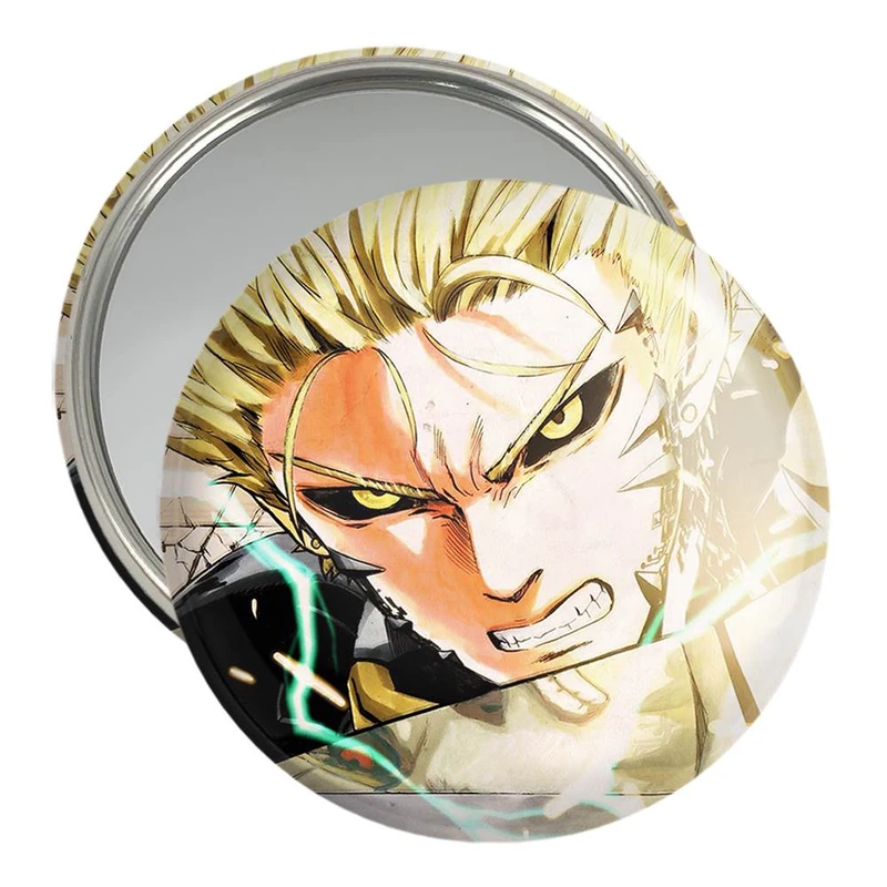 آینه جیبی خندالو مدل جنوس انیمه مرد تک مشتی One Punch Man  کد 11349