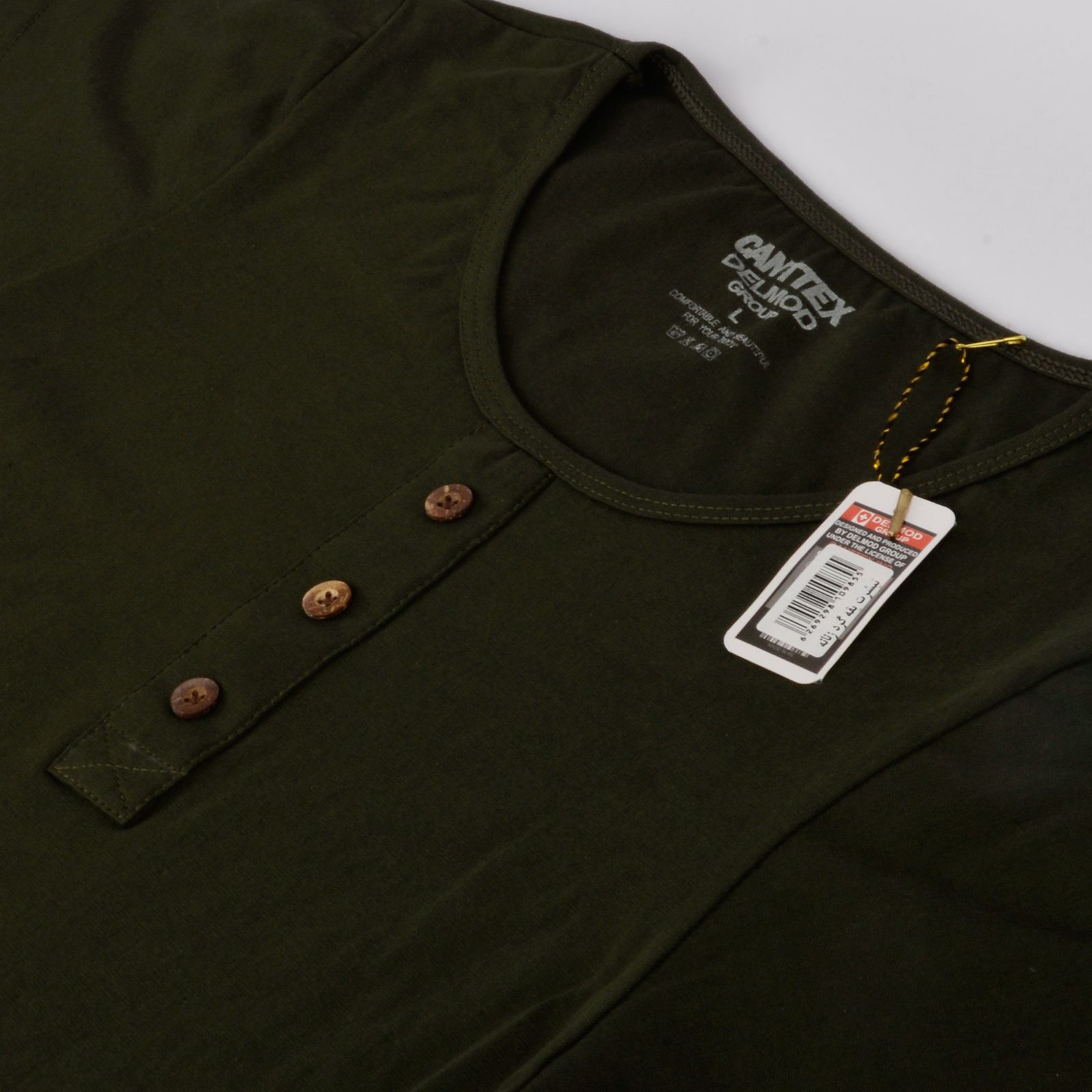 تی شرت آستین کوتاه زنانه کانتکس مدل 249010723 نخ پنبه رنگ یشمی - - 3