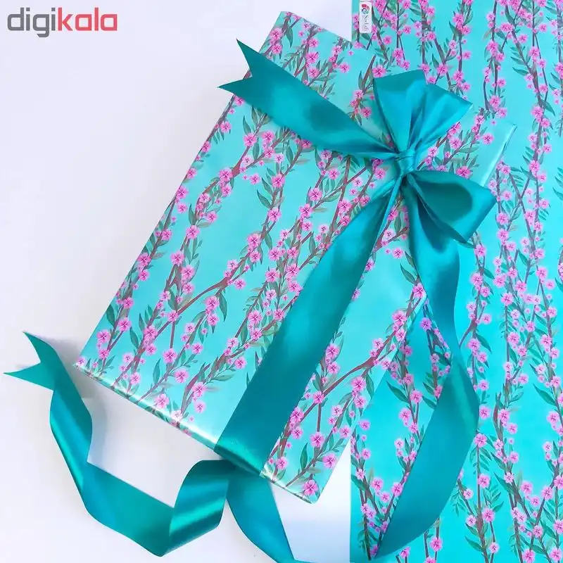 کاغذ کادو طرح شکوفه بهاری بسته 2 عددی