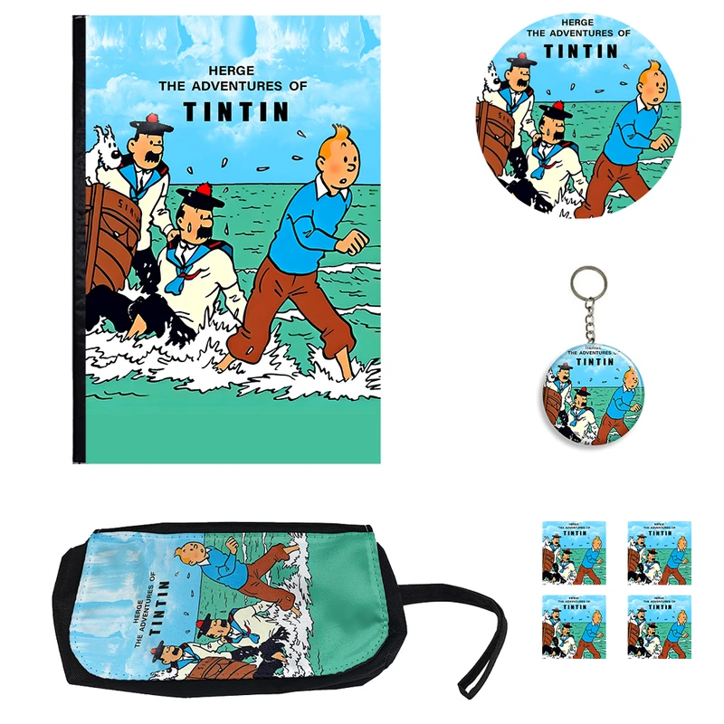ست لوازم التحریر طرح تن‌تن مدل Tintin کد 01 بسته 8 عددي