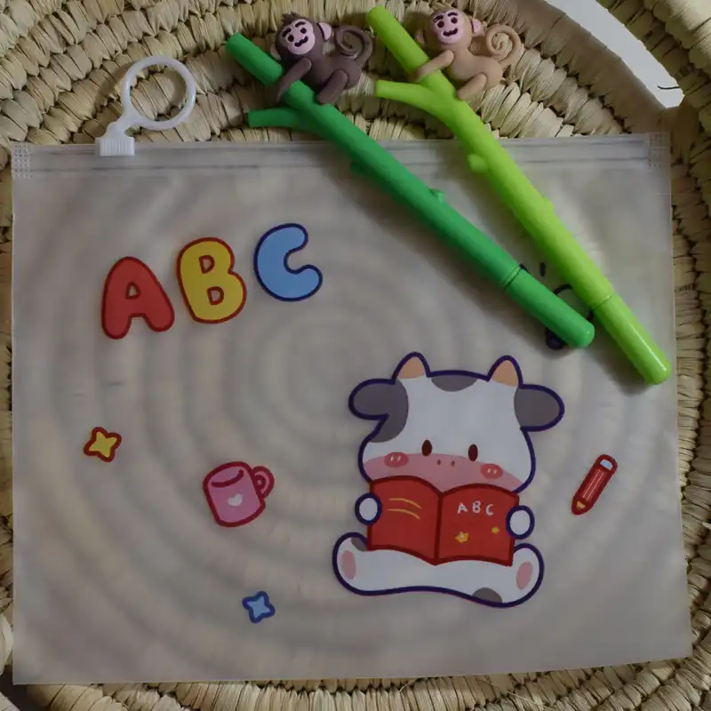 جامدادی مدل زیپ دار طرح گوساله کد 140205ABC