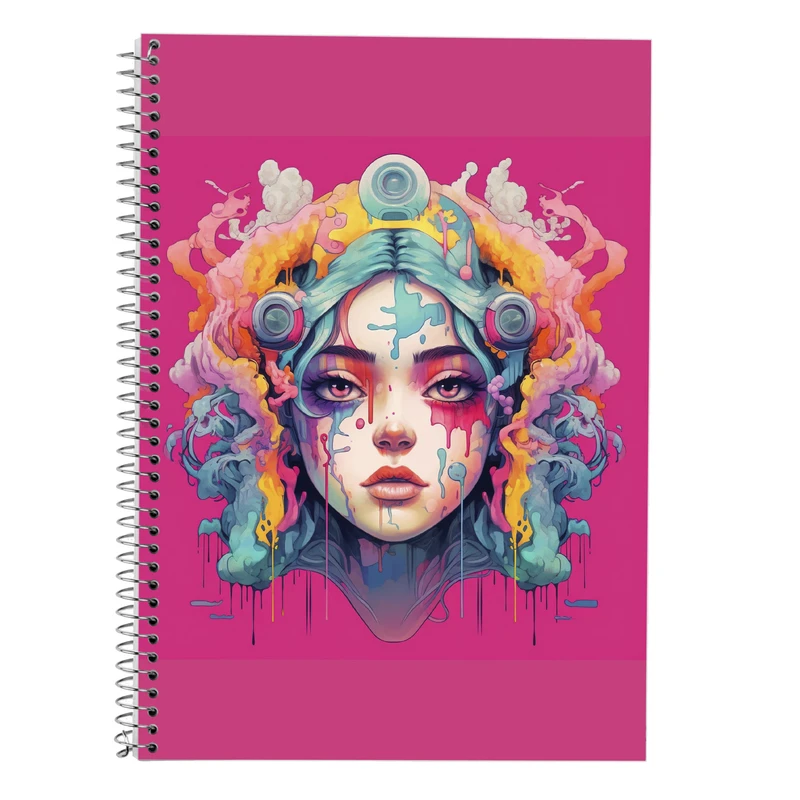 دفتر زبان 50 برگ مدوپد مدل دوخط طرح ریک اند مورتی rick&morty کد DF10806