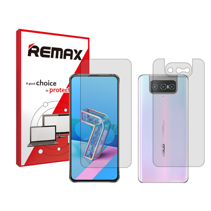 محافظ صفحه نمایش مات ریمکس مدل Resistant مناسب برای گوشی موبایل ایسوس Zenfone 7 Pro به همراه محافظ پشت گوشی