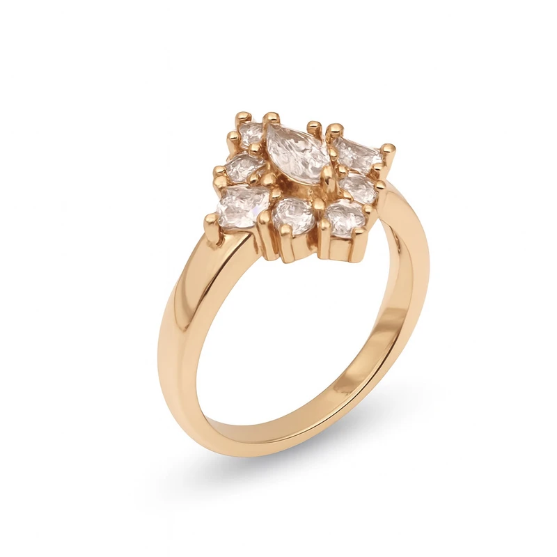 انگشتر زنانه مدل فخر مجلسی کد cm41448