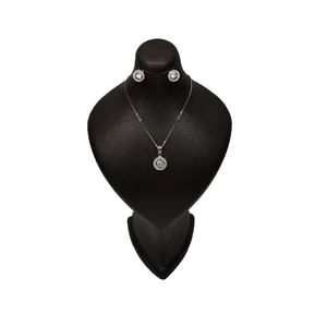 نیم ست نقره زنانه مدل نگین دار