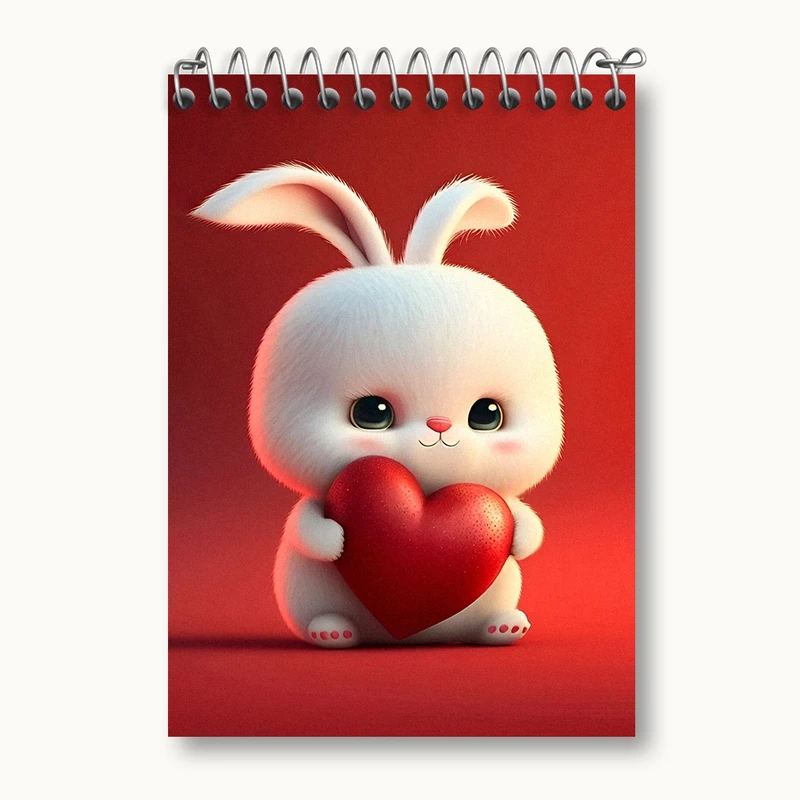 دفتر یادداشت 50 برگ خندالو طرح خرگوش کیوت کد N4090