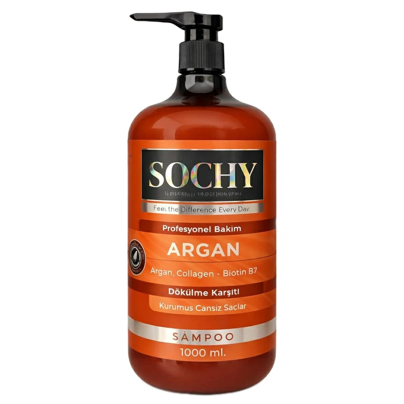 شامپو تقویت کننده مو سوچی مدل Argan مناسب برای موهای خشک حجم 1000 میلی لیتر