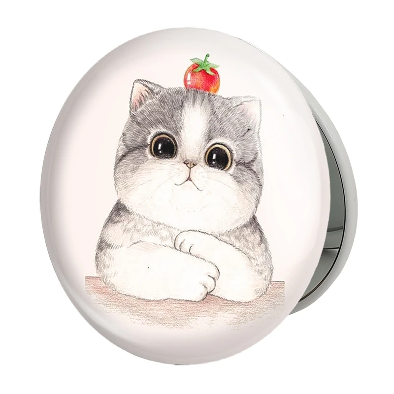 آینه جیبی خندالو طرح گربه Cat مدل تاشو کد 23304 