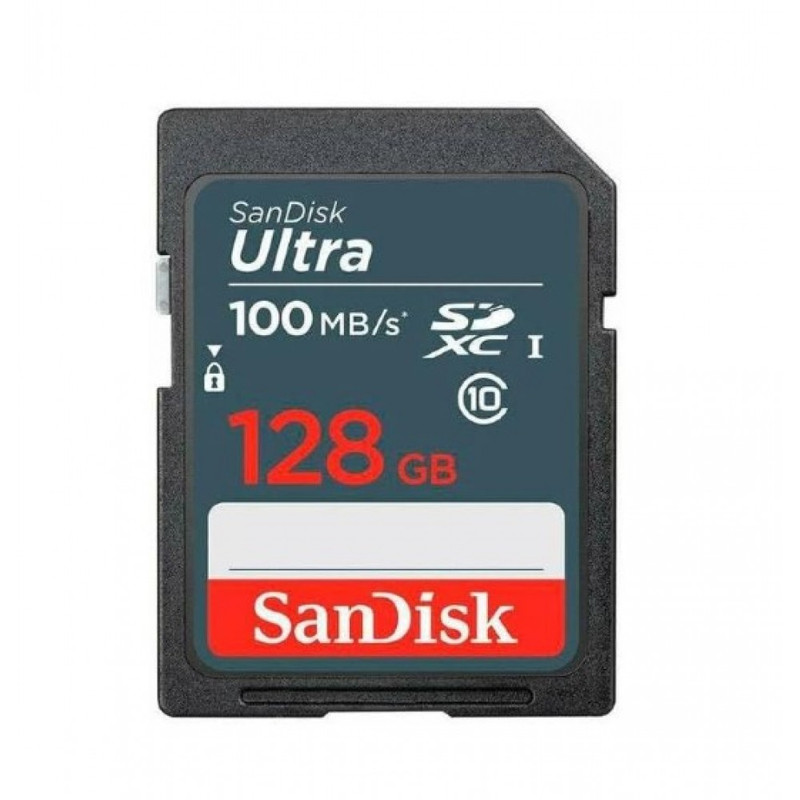 کارت حافظه SDXC سن دیسک مدل Ultra کلاس 10 استاندارد UHS-I سرعت 100MBps ظرفیت 128 گیگابایت