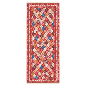 گلیم دستبافت یک و نیم متری طرح ترکمن کد B17