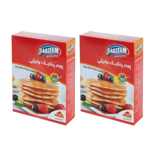 پودر پنکیک وانیلی سبزفام - 250 گرم بسته 2 عددی 