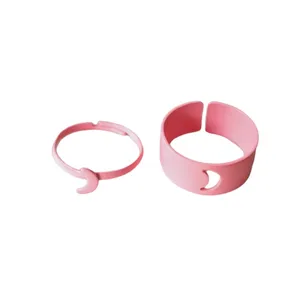 انگشتر زنانه مدل ماه کاپلی دوستی مجموعه 2 عددی