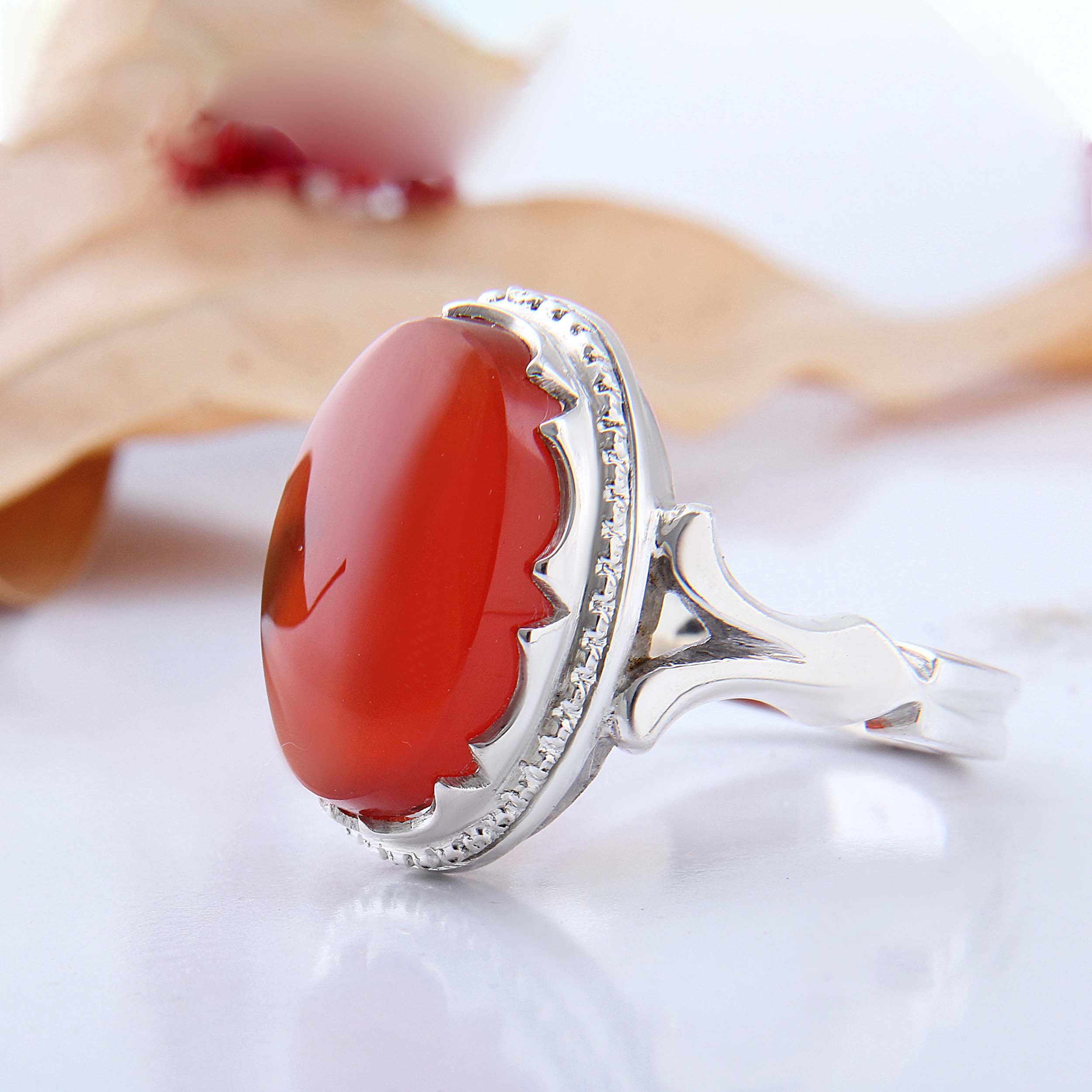 انگشتر نقره مردانه بازرگانی میلادی مدل رکاب دستساز عقیق سرخ یمنی کد AM_4449 انگشتر نقره مردانه بازرگانی میلادی مدل رکاب دستساز عقیق سرخ یمنی کد AM_4449