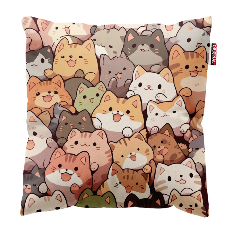 کوسن پاد آفرین مدل گربه کیوت بامزه فانتزی کد PK301927 سایز 30*30 سانتی متر