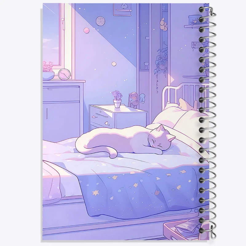 دفتر شطرنجی 50 برگ خندالو طرح گربه ی خواب کد N5421