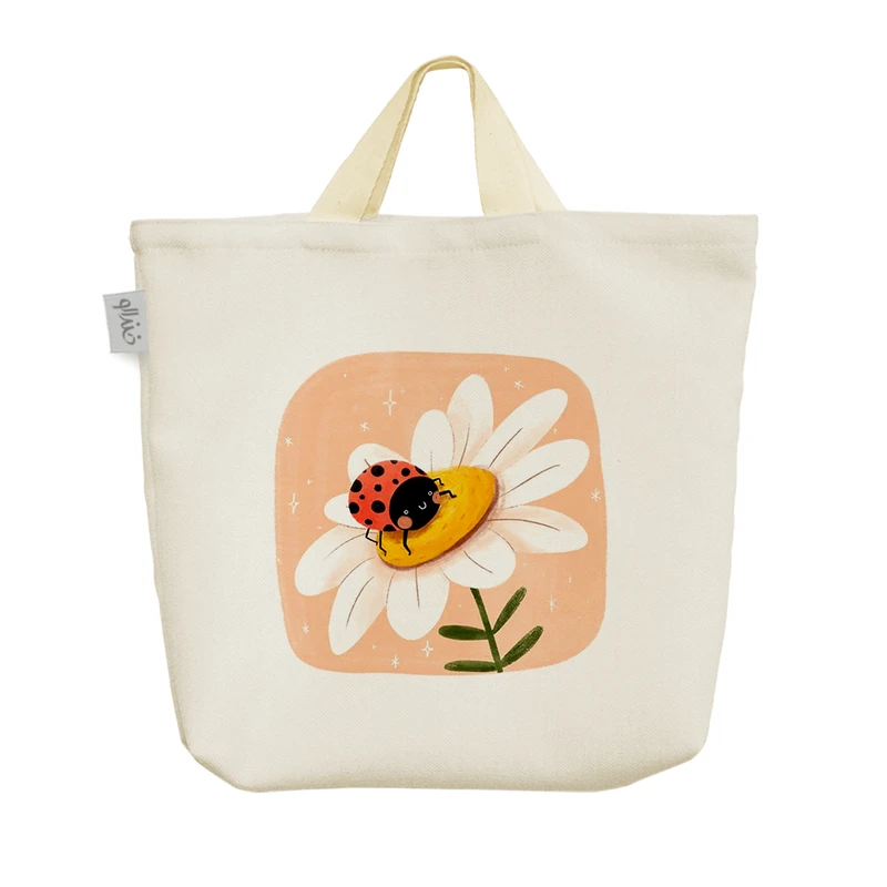 ساک خرید خندالو مدل کفشدوزک و گل کد H1919