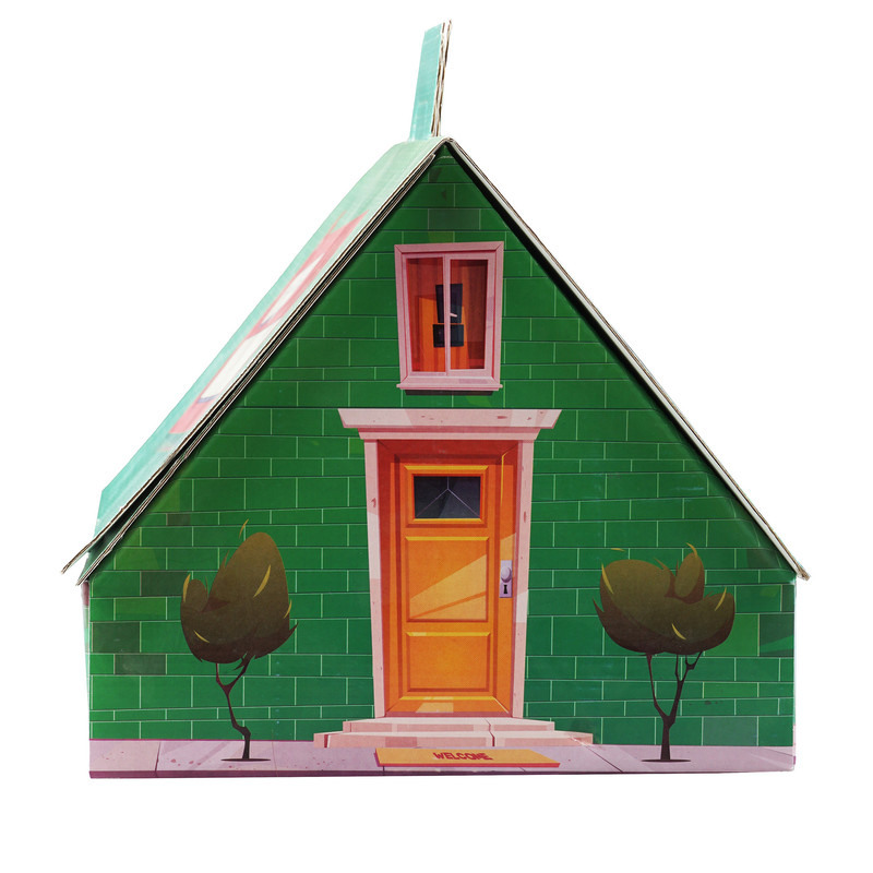 ساک هدیه مدل کلبه سه بعدی بسته 4 عددی