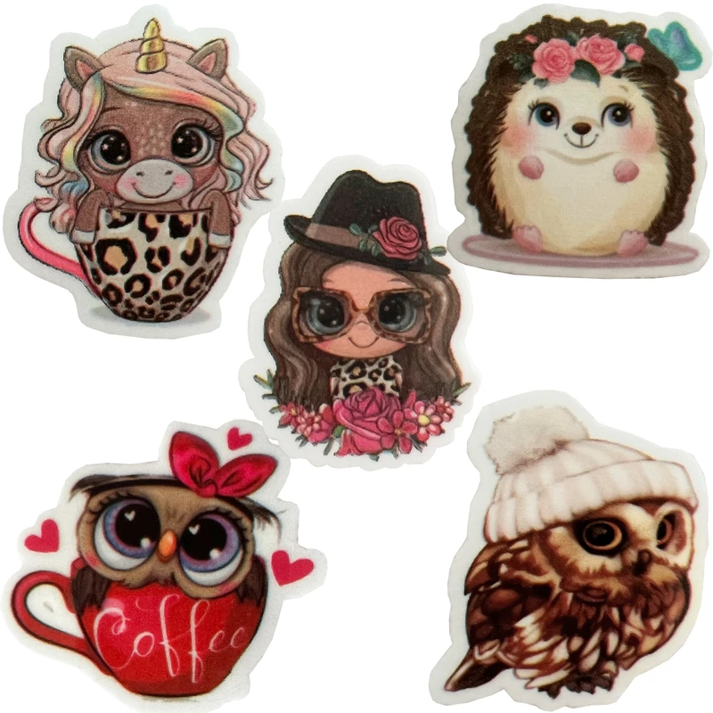 استیکر پارچه و لباس مدل کول کیوت کد 2 مجموعه 5 عددی