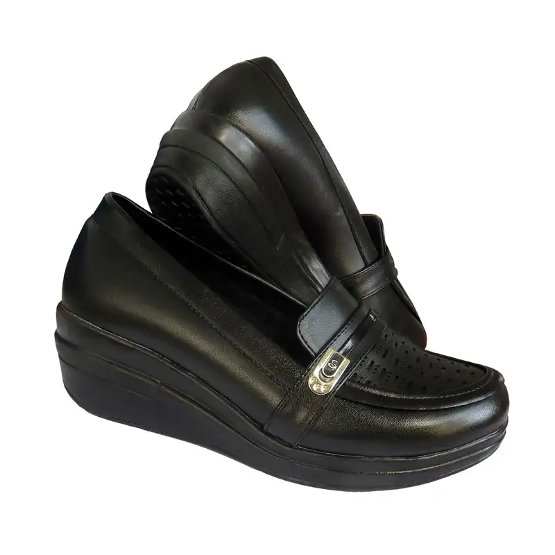 کفش طبی زنانه مدل لیزری سگک دار