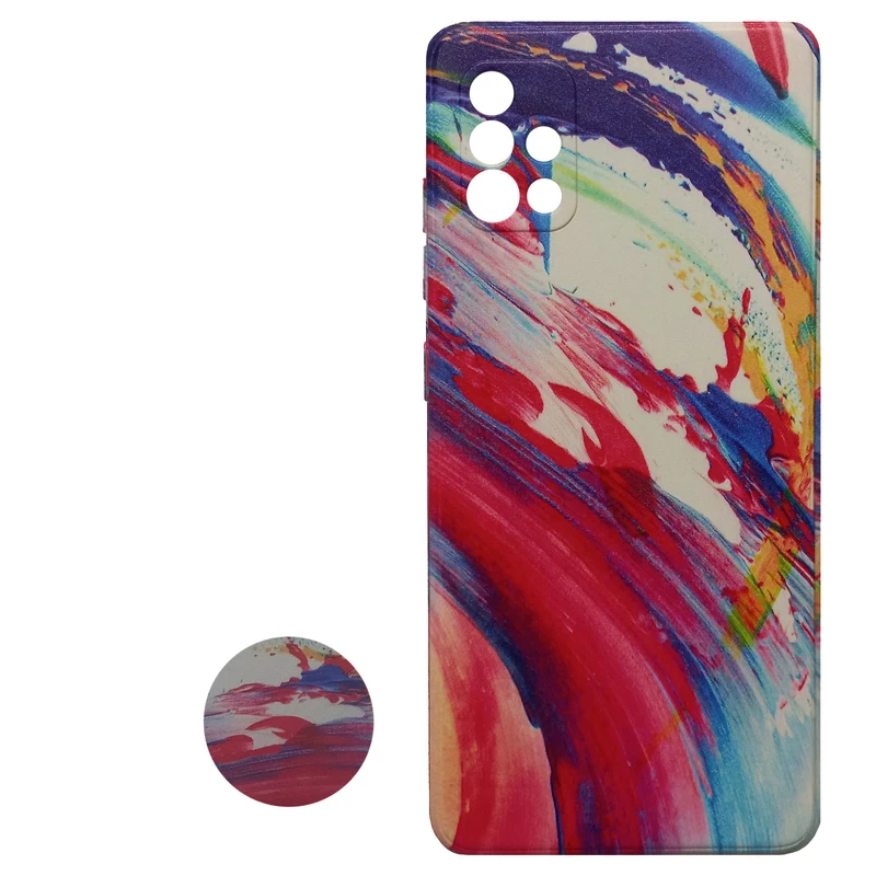 کاور مدل S0687 مناسب برای گوشی موبایل سامسونگ Galaxy A51 به همراه پاپ سوکت 