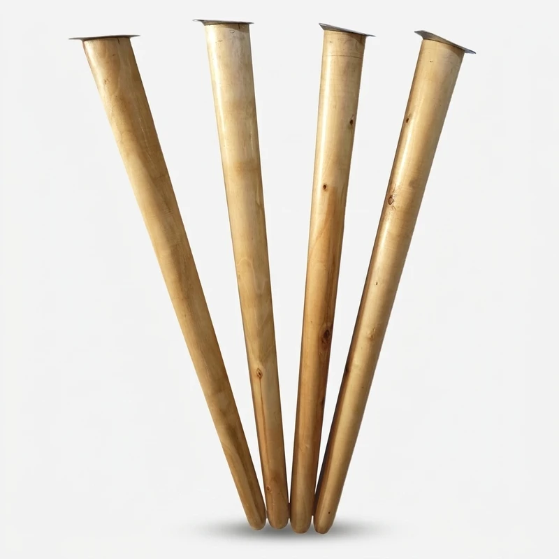 پایه میز مدل چوبی مخروطی کد 70-D1 بسته 4 عددی